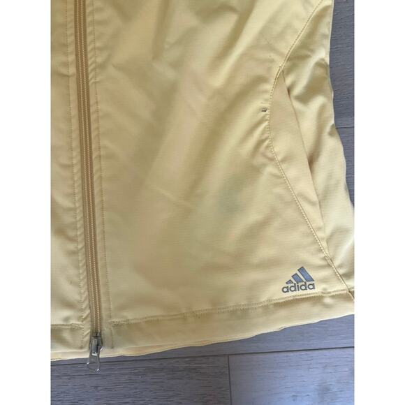 EUC Adidas light yellow zip up jacket sz M ClimaProof Activewear Lightweight - Picture 2 of 7